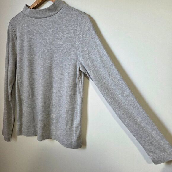 EUC LOFT LIGHT GREY MOCK NECK SOFT LONGSLEEVES TOP SIZE M - Picture 2 of 14